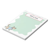 That Dog Life Dog Bone Greenメモ帳 ノートパッド (回転)