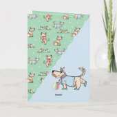 That Dog Life Green Blueハッピーバースデー写真 カード (裏面)