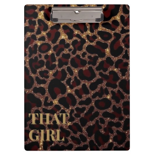 That Girl Leopard Print Clipboard クリップボード (正面)