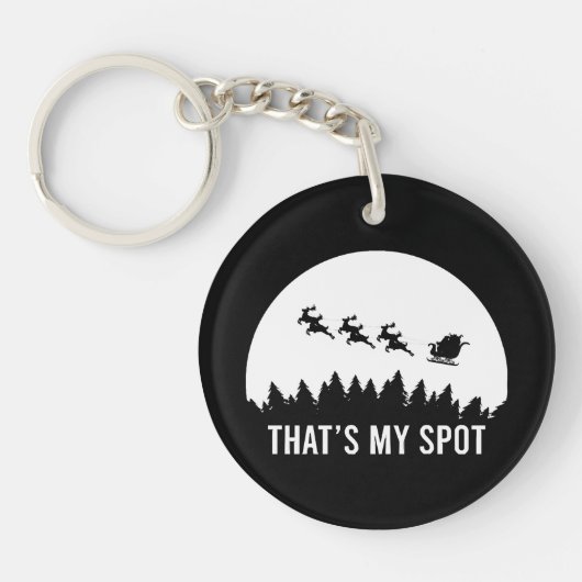 That My おもしろい Spot Systems Session Santa on Sleigh キーホルダー (正面)