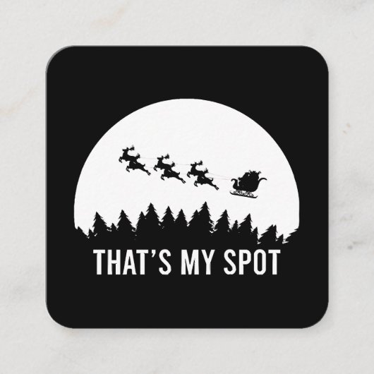 That My おもしろい Spot Systems Session Santa on Sleigh スクエア名刺 (正面)