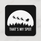 That My おもしろい Spot Systems Session Santa on Sleigh スクエア名刺 (裏面)