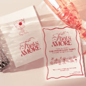 “That’s Amore” GALENTINES Red Party Invitation 招待状