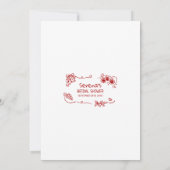 That’s Amore Italian Doodle bridal shower  招待状 (裏面)