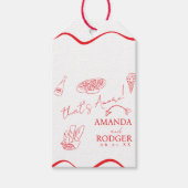 That’s Amore Italian Doodles Wedding ギフトタグ (正面)