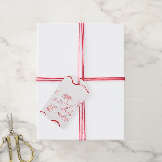 That’s Amore Italian Doodles Wedding ギフトタグ (より糸付き)