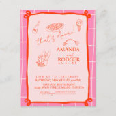 That’s Amore Italian Doodles Wedding 招待状 (正面)