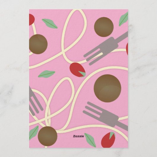 That’s Amore Italian Pasta Wedding 招待状 (裏面)