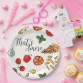That’s Amore Italian Pizza and Pasta Bridal Shower ペーパープレート (パーティー)