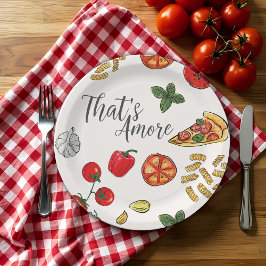 That’s Amore Italian Pizza and Pasta Bridal Shower ペーパープレート