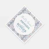 That’s Amore Italian Tiles and Hearts スタンダードランチョンナプキン (角)