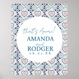 That’s Amore Italian Tiles and Hearts ポスター