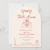 That’s Amore Italian Whimsical hand drawn Wedding 招待状 (正面)