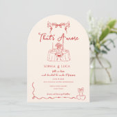 That’s Amore Italian Whimsical hand drawn Wedding 招待状 (スタンド正面)