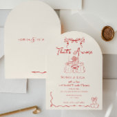 That’s Amore Italian Whimsical hand drawn Wedding 招待状
