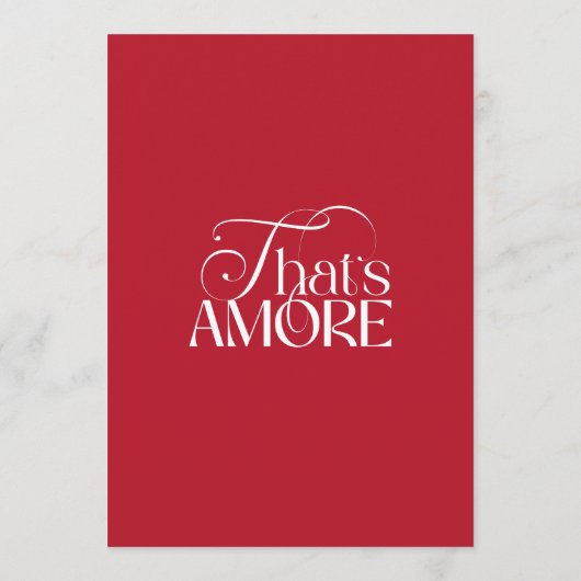 That’s Amore Red Bridal Shower 招待状 (裏面)