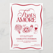 That’s Amore Red Bridal Shower 招待状 (正面)