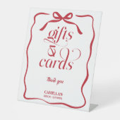 That’s Amore Red Bridal Shower cards and gifts 台座サイン (正面)