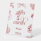 That’s Amore Red Bridal Shower cards and gifts 台座サイン (正面)