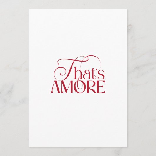 That’s Amore Red Bridal Shower invitation 招待状 (裏面)