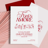 That’s Amore Red Bridal Shower invitation 招待状