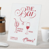 That’s Amore Red Bridal Shower Mimosa Bar 台座サイン (インサイチュ)