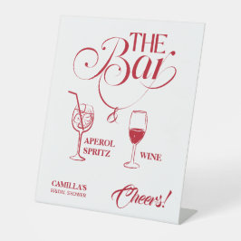 That’s Amore Red Bridal Shower Mimosa Bar 台座サイン