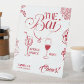 That’s Amore Red Bridal Shower Mimosa Bar 台座サイン (インサイチュ)