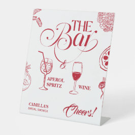 That’s Amore Red Bridal Shower Mimosa Bar 台座サイン