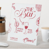 That’s Amore Red Bridal Shower Mimosa Bar 台座サイン (インサイチュ)