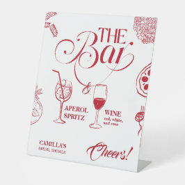 That’s Amore Red Bridal Shower Mimosa Bar 台座サイン