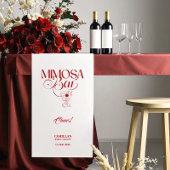 That’s Amore Red Bridal Shower Mimosa Bar banner 横断幕