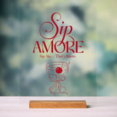 That’s Amore Red hand drawn Bridal Shower アクリルサイン (ニュートラル)