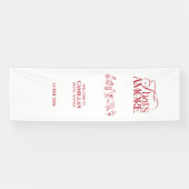 That’s Amore Red hand drawn Bridal Shower 横断幕 (横)