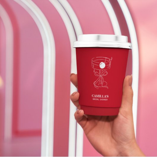 That’s Amore Red hand drawn Bridal Shower 紙コップ