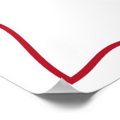 That’s Amore Red hand drawn Bridal Shower poster ポスター (角)