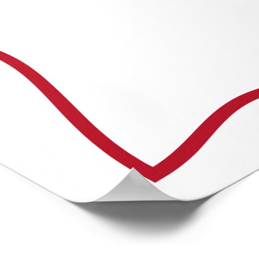 That’s Amore Red hand drawn Bridal Shower poster ポスター (角)