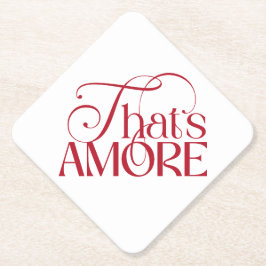 That’s Amore Red script Bridal Shower ペーパーコースター