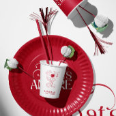 That’s Amore Red script Bridal Shower ペーパープレート