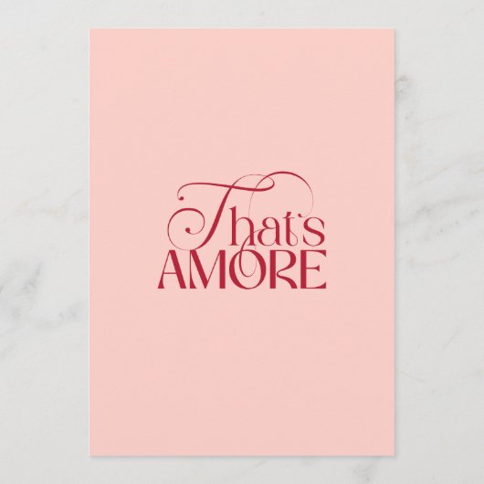 That’s Amore Red soft pink Bridal Shower invite 招待状 (裏面)