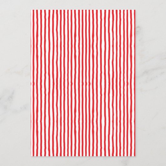 That’s Amore Red stripes Bridal Shower invite 招待状 (裏面)