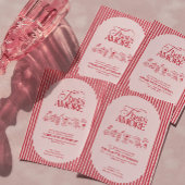 That’s Amore Red stripes Bridal Shower invite 招待状