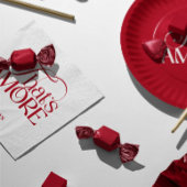 That’s Amore Red typography Bridal Shower napkin スタンダードカクテルナプキン