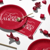 That’s Amore Red typography Bridal Shower napkin スタンダードカクテルナプキン
