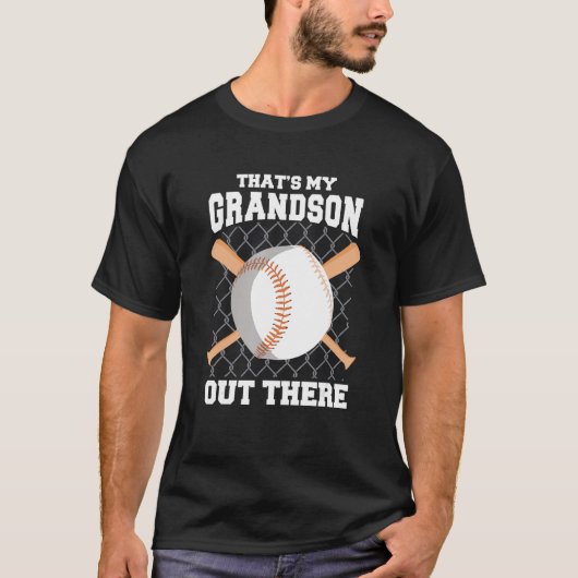 That s My Grandson Out There Baseball  Baseball Gr Tシャツ (正面)