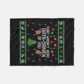 That Wasn't Very Data Driven Of You Ugly Christmas フリースブランケット (正面(横))