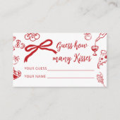 That'a Amore How many kisses bridal Shower game エンクロージャーカード (正面)