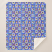 Thatch Border Terrier patchwork Pattern シェルパブランケット (正面)