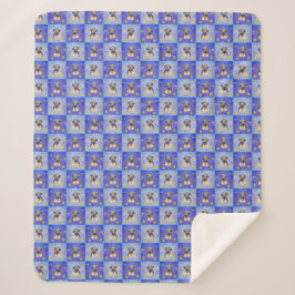 Thatch Border Terrier patchwork Pattern シェルパブランケット