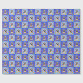 Thatch Border Terrier patchwork Pattern ラッピングペーパー (フラット)